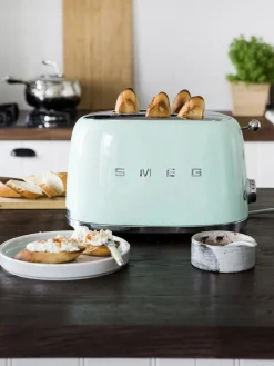 Fashion Smeg Grille-pain 2 tranches 50's Style Vert pastel, haute brillance