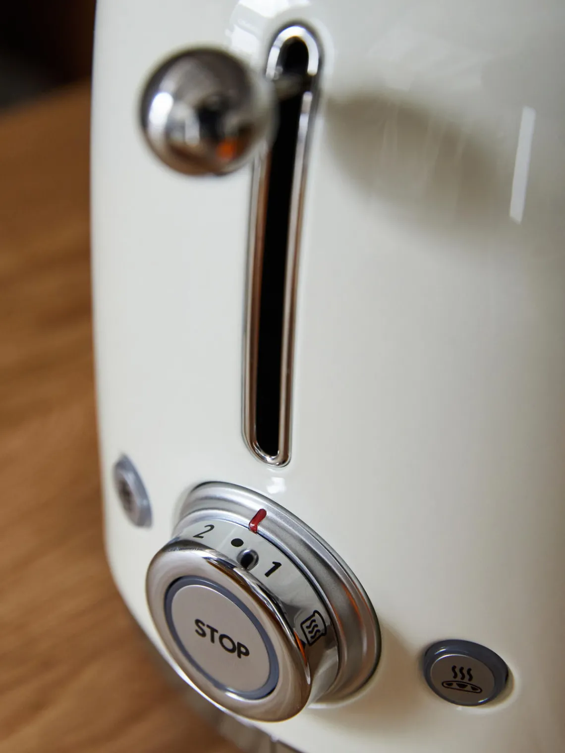Best Smeg Grille-pain 2 tranches 50's Style Blanc crème, haute brillance