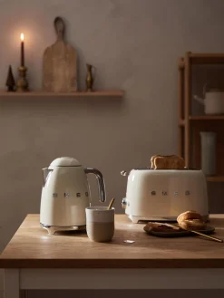Best Smeg Grille-pain 2 tranches 50's Style Blanc crème, haute brillance