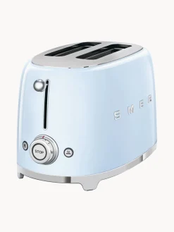 New Smeg Grille-pain 2 tranches 50's Style Bleu ciel, haute brillance