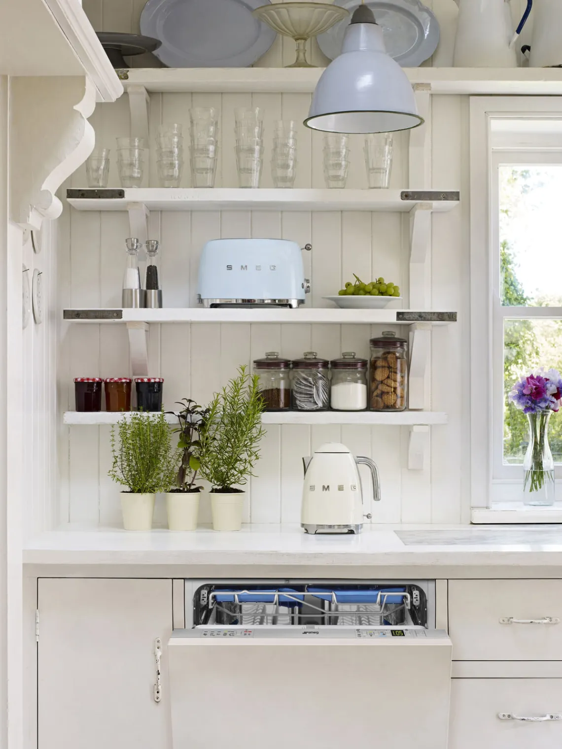New Smeg Grille-pain 2 tranches 50's Style Bleu ciel, haute brillance