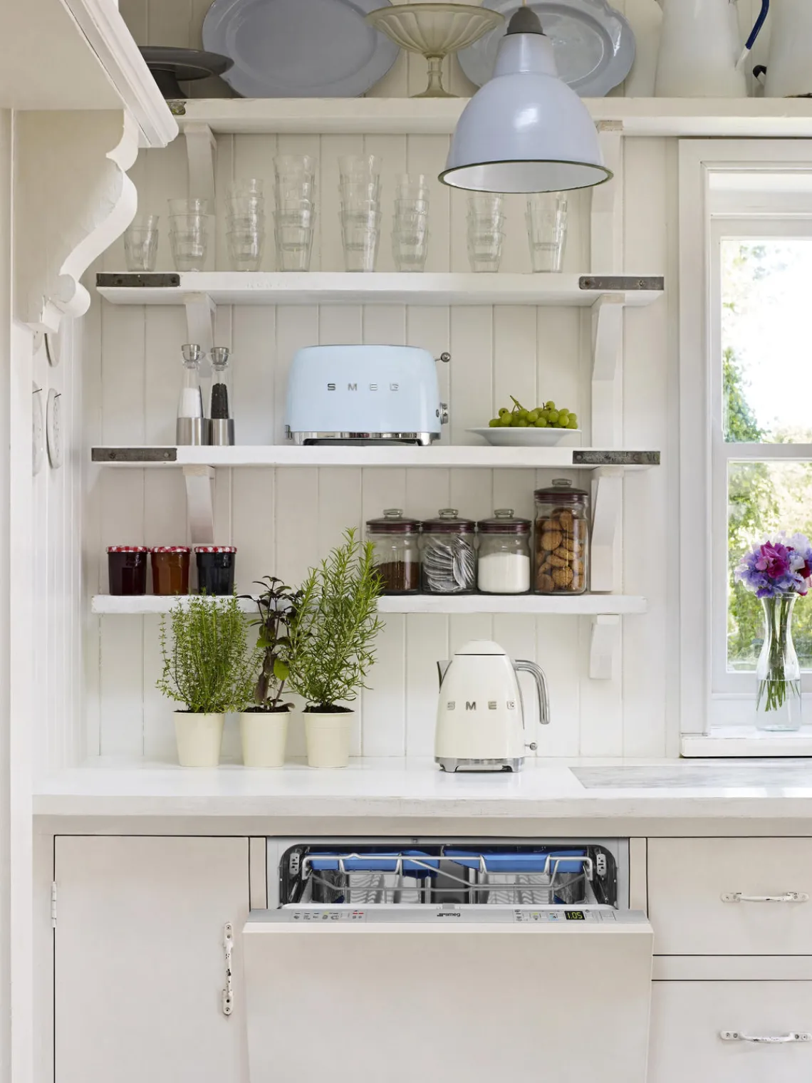 New Smeg Grille-pain 2 tranches 50's Style Bleu ciel, haute brillance