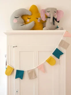 New Roommate Guirlande en coton bio Hip Hip Hurra, 300 cm