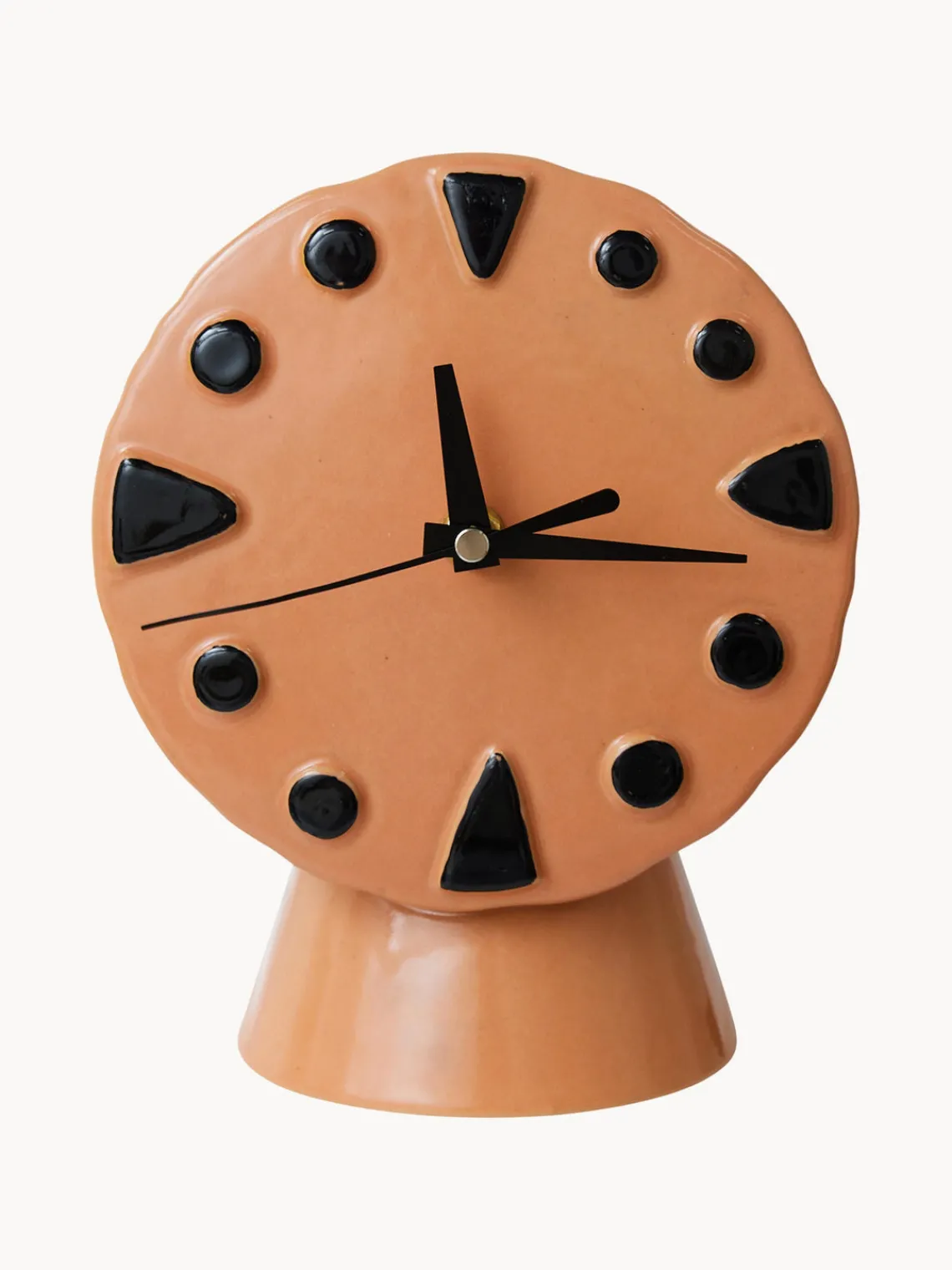 Sale HKLIVING Horloge à poser peints à la main en céramique Retro