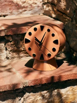 Sale HKLIVING Horloge à poser peints à la main en céramique Retro
