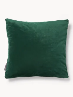 Hot Magma Housse de coussin 40x40 en velours à relief Nobless Vert foncé