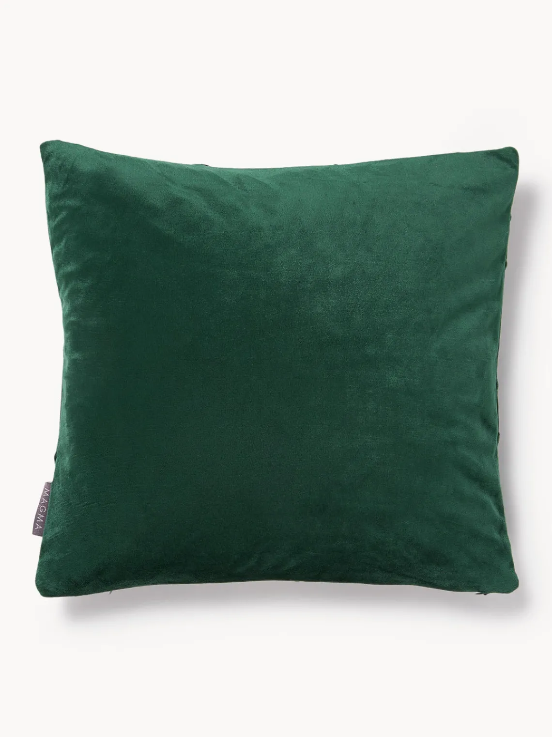 Hot Magma Housse de coussin 40x40 en velours à relief Nobless Vert foncé