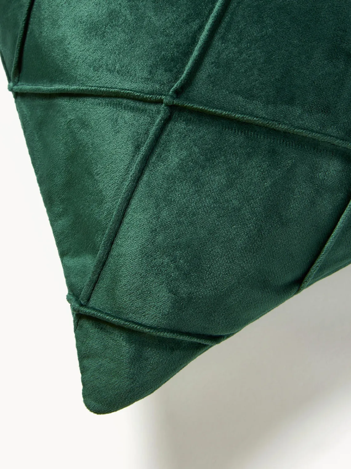Hot Magma Housse de coussin 40x40 en velours à relief Nobless Vert foncé