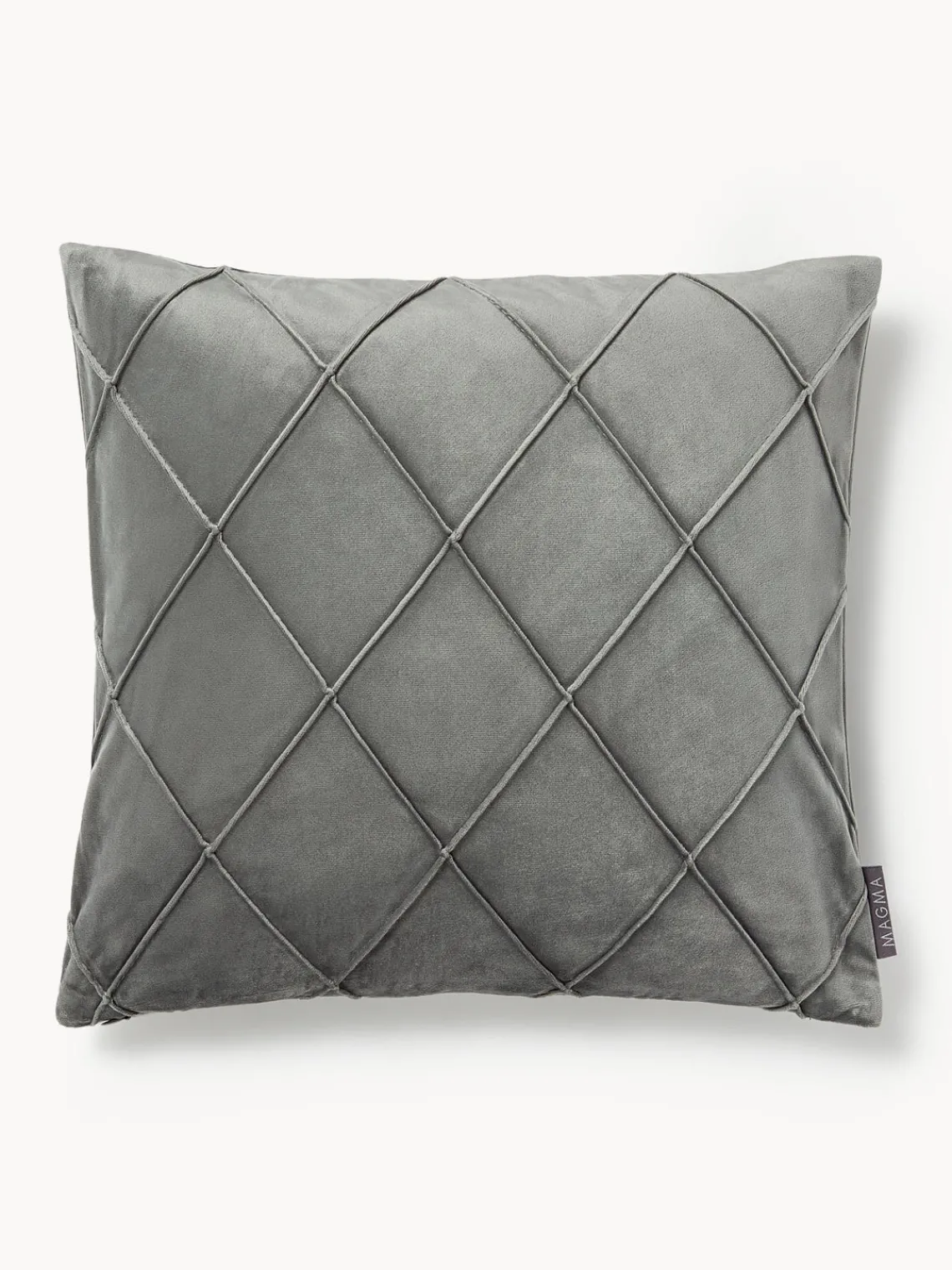 New Magma Housse de coussin 50x50 en velours à relief Nobless Gris foncé
