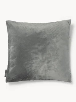 New Magma Housse de coussin 50x50 en velours à relief Nobless Gris foncé