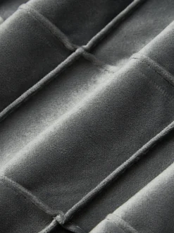 New Magma Housse de coussin 50x50 en velours à relief Nobless Gris foncé
