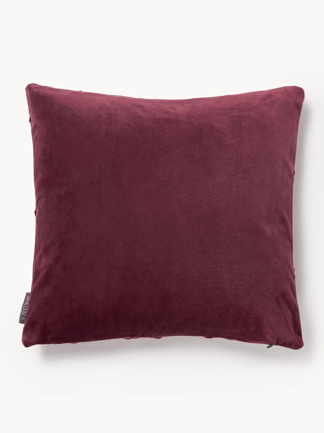 Hot Magma Housse de coussin 40x40 en velours à relief Nobless Lie de vin