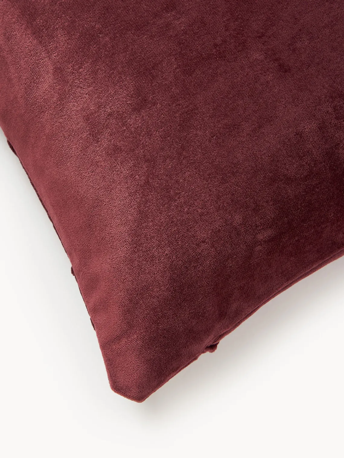 Hot Magma Housse de coussin 40x40 en velours à relief Nobless Lie de vin