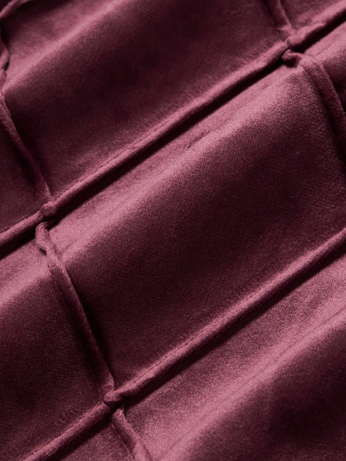 Hot Magma Housse de coussin 40x40 en velours à relief Nobless Lie de vin