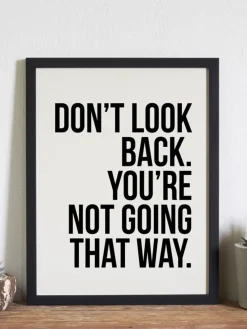Best Any Image Impression numérique encadrée Don't Look Back