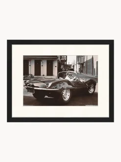 Hot Any Image Impression photographique encadrée Steve McQueen in his Jaguar