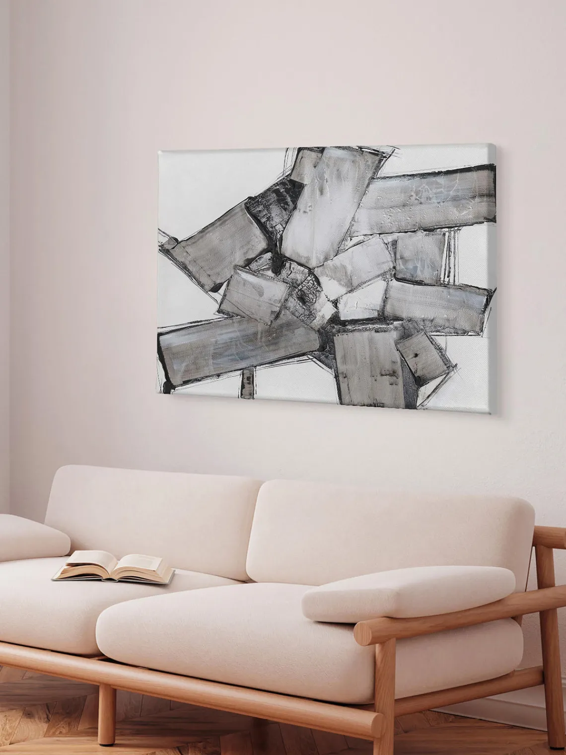 Clearance Incado Impression sur toile faite main Dark Abstract