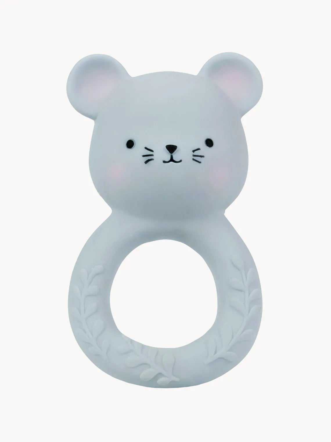 New A Little Lovely Company Jouet de dentition en caoutchouc naturel Mouse Gris clair
