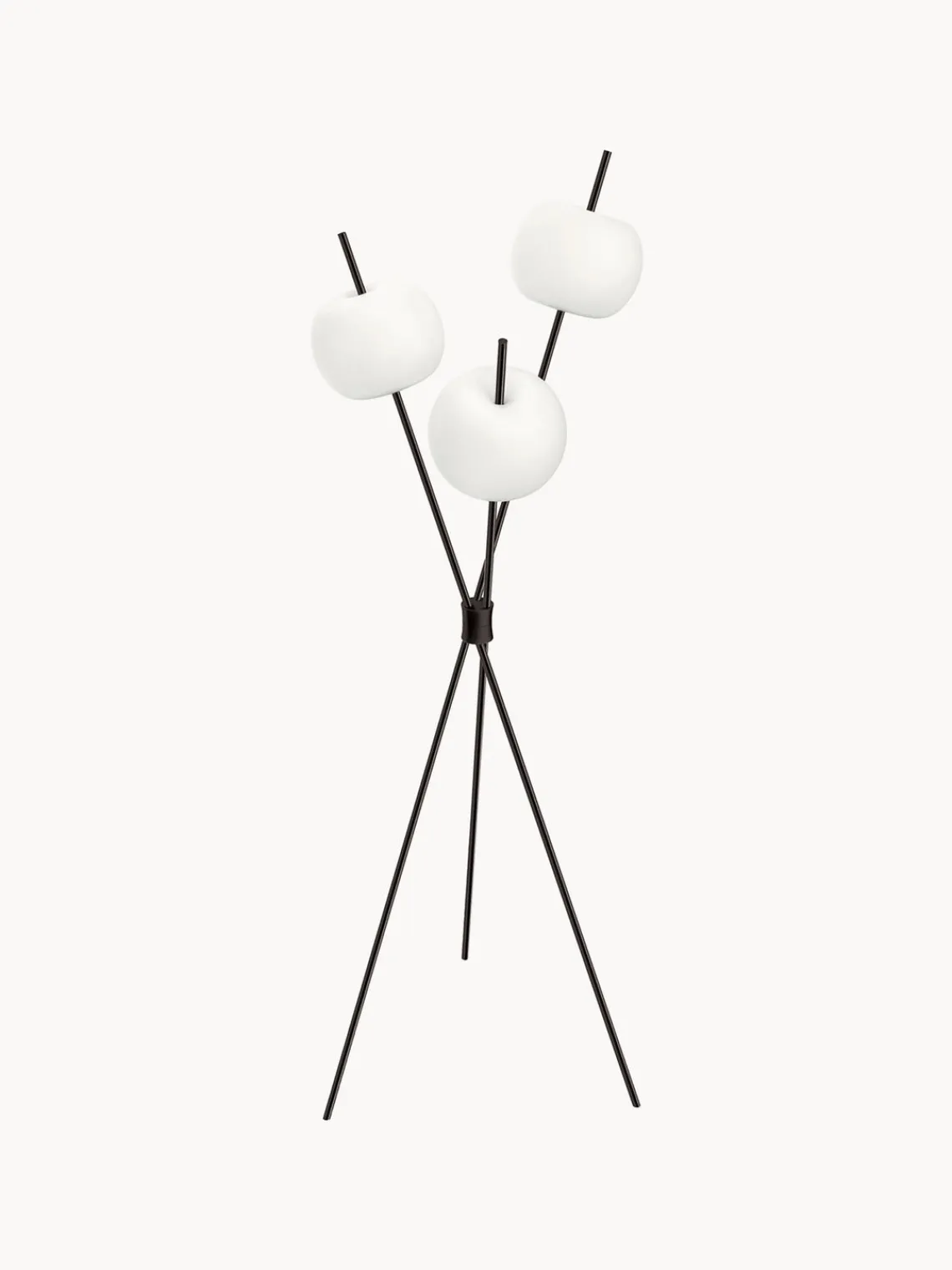 Discount kdln Lampadaire LED soufflé bouche Kushi, intensité lumineuse variable Noir