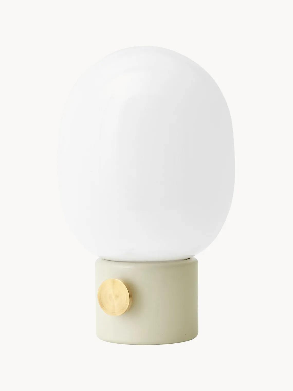 Sale Audo Copenhagen Lampe à poser avec port USB JWDA, intensité lumineuse variable Blanc, beige clair, doré