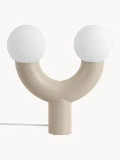 Online Houseof Lampe à poser design Tube Blanc, beige