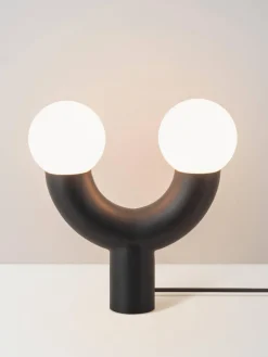 New Houseof Lampe à poser design Tube Blanc, noir