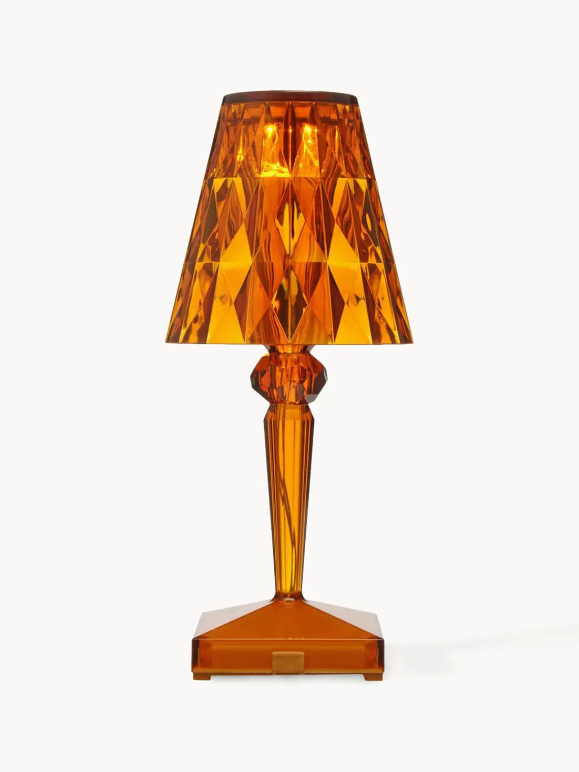 Fashion Kartell Lampe à poser LED Battery Brun, transparent