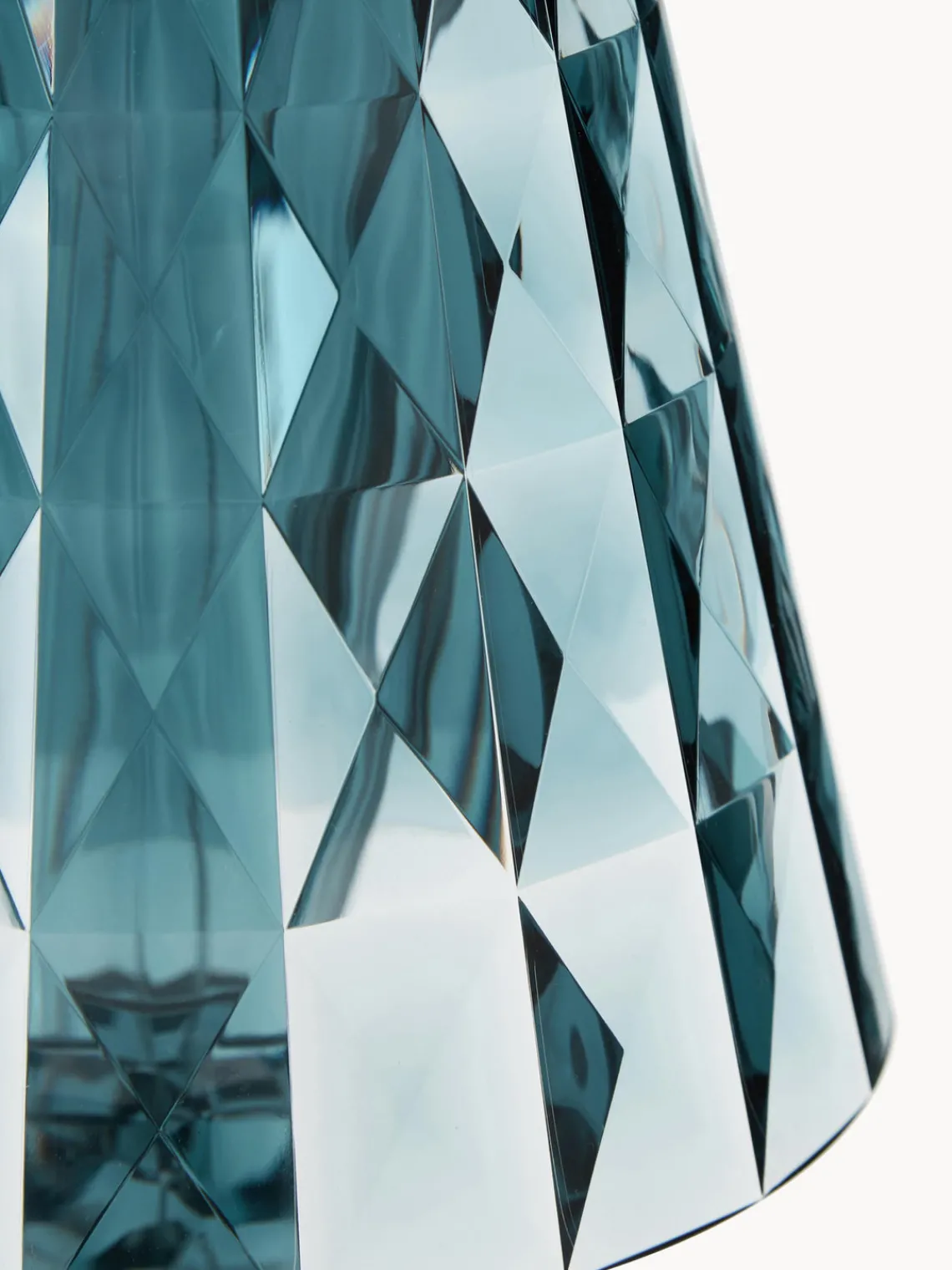 Fashion Kartell Lampe à poser LED Battery, haut. 37 cm Bleu pétrole