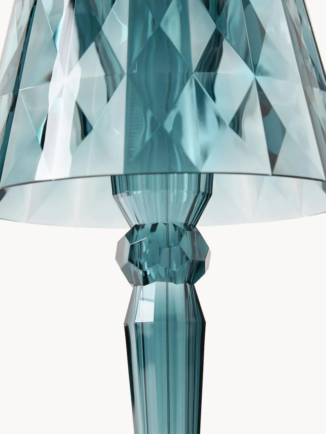 Fashion Kartell Lampe à poser LED Battery, haut. 37 cm Bleu pétrole