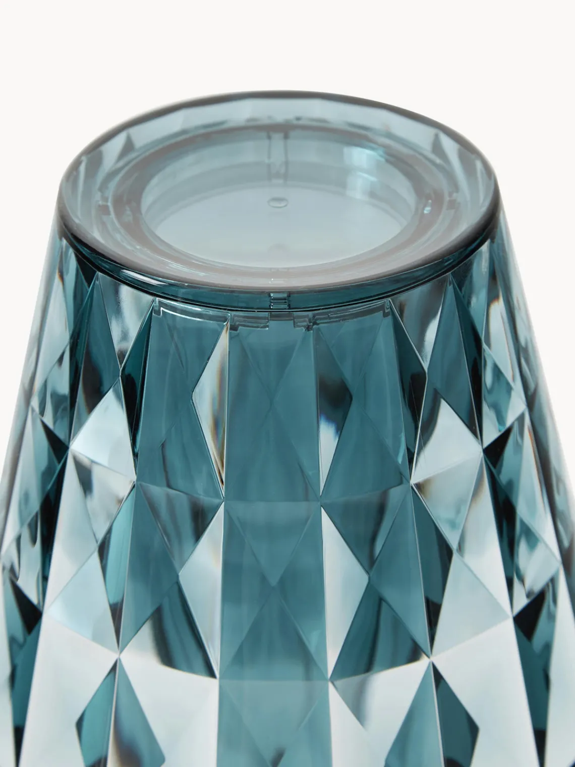 Fashion Kartell Lampe à poser LED Battery, haut. 37 cm Bleu pétrole