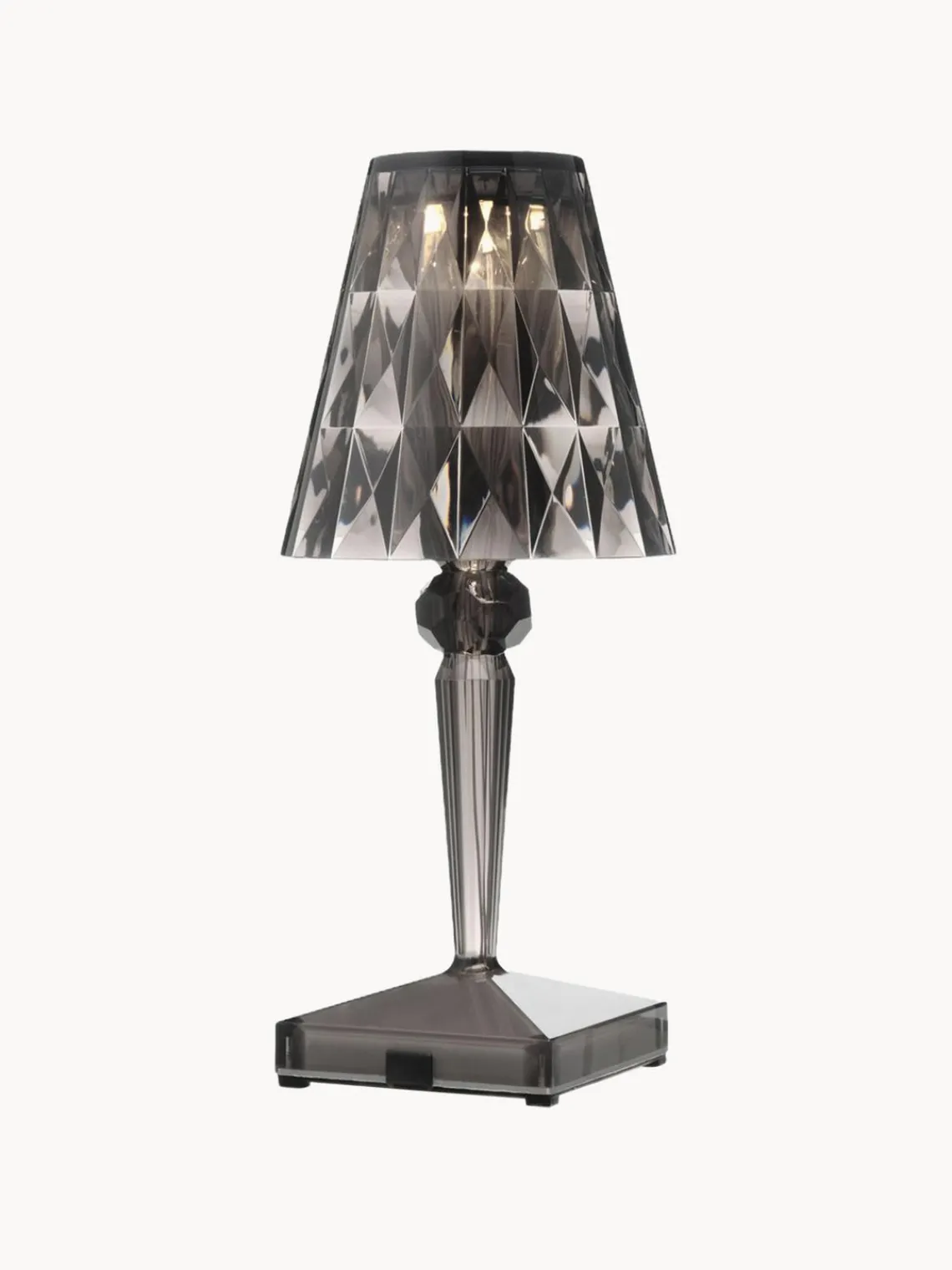 Outlet Kartell Lampe à poser LED Battery, haut. 26 cm Brun clair
