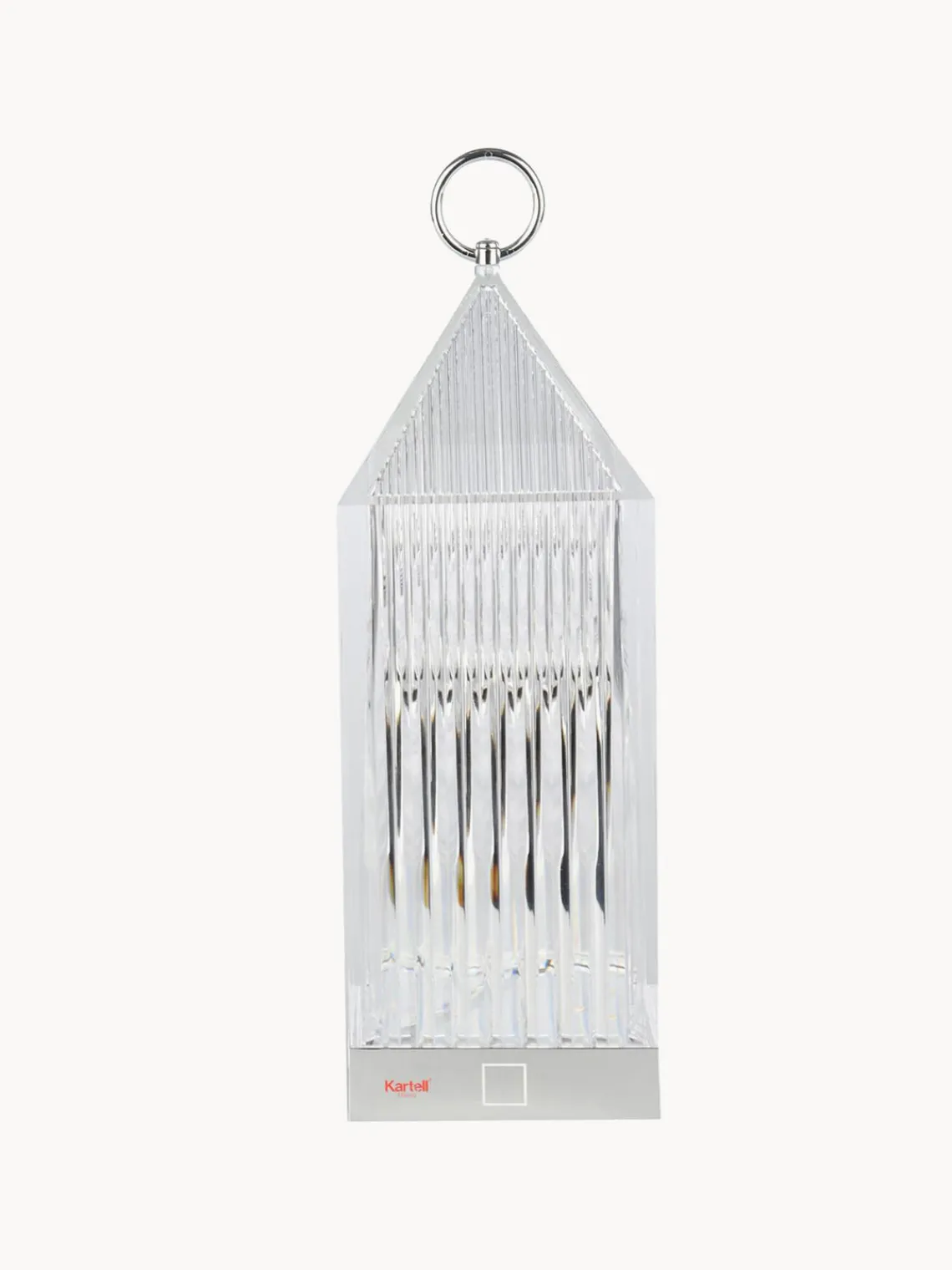 New Kartell Lampe à poser LED mobile avec station de recharge et intensité variable Lantern Argenté