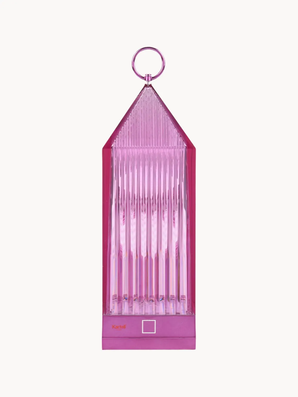Outlet Kartell Lampe à poser LED mobile avec station de recharge et intensité variable Lantern Rose