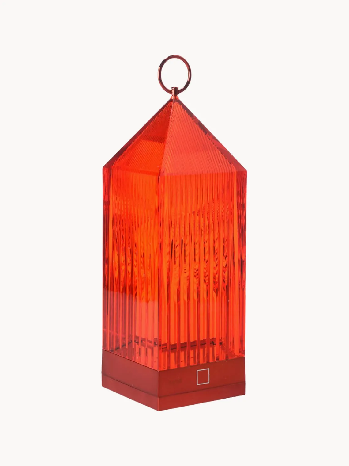 Outlet Kartell Lampe à poser LED mobile avec station de recharge et intensité variable Lantern Rouge