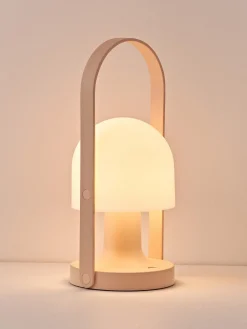 Fashion Marset Lampe à poser LED mobile orientable FollowMe, intensité lumineuse variable Blanc, pêche