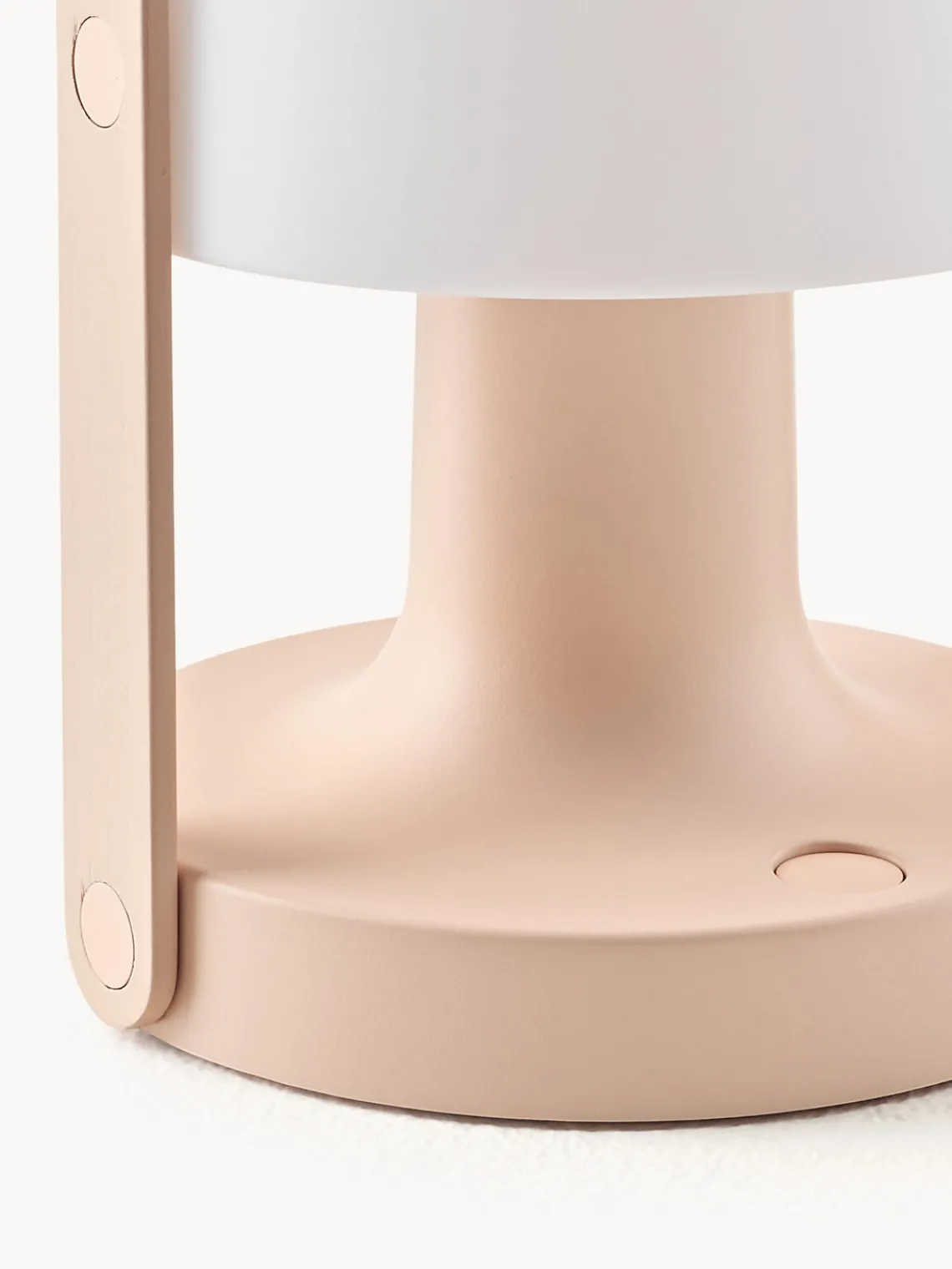 Fashion Marset Lampe à poser LED mobile orientable FollowMe, intensité lumineuse variable Blanc, pêche