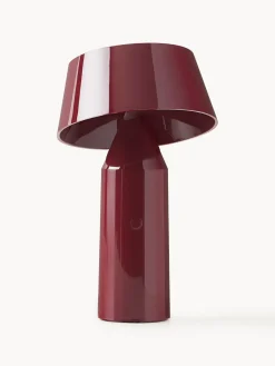 Discount Marset Lampe à poser LED mobile orientable Bicoca, intensité lumineuse variable Lie de vin haute brillance, rouge corail