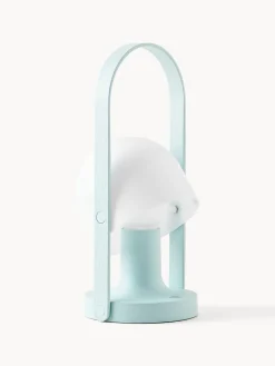 Fashion Marset Lampe à poser LED mobile orientable FollowMe, intensité lumineuse variable Blanc, turquoise