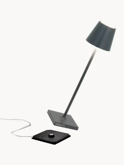 Online zafferano Lampe à poser LED mobile Poldina, intensité lumineuse variable Anthracite, mat