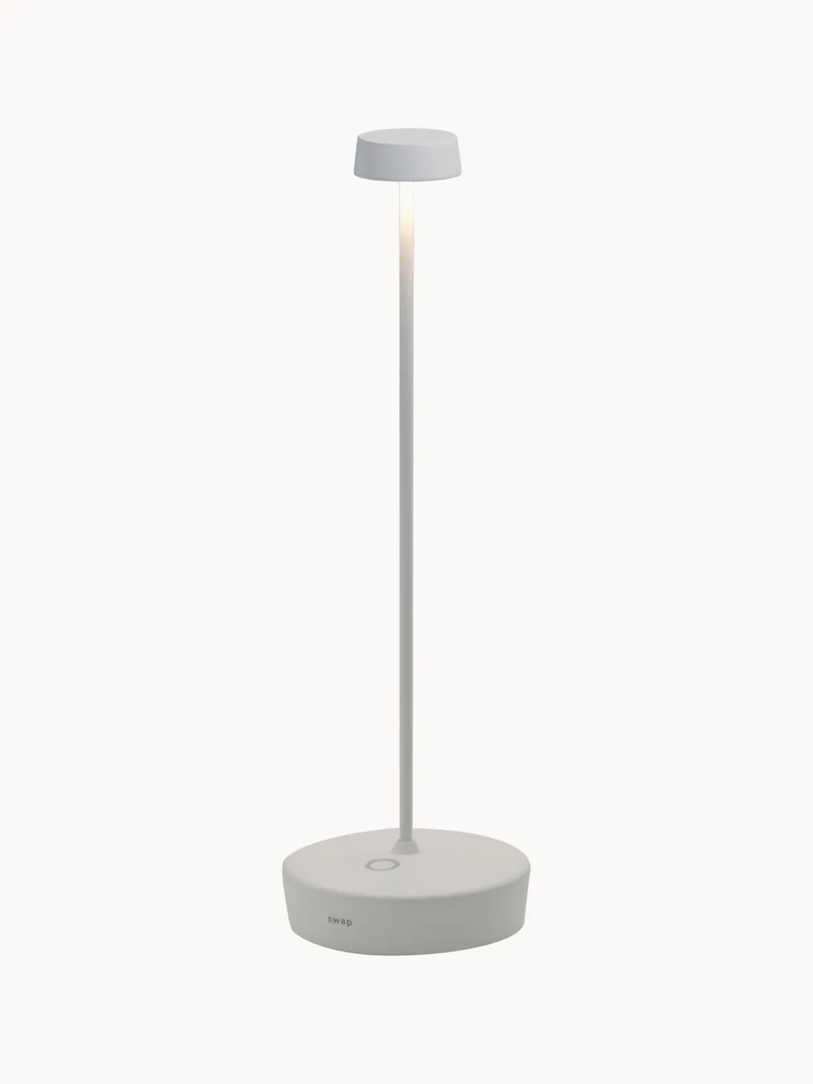 Sale zafferano Lampe à poser LED mobile Swap Mini, intensité lumineuse variable Blanc
