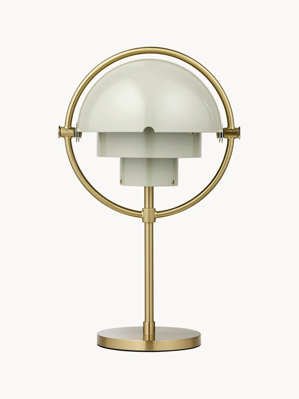 Sale GUBI Lampe à poser mobile Multi-Lite, intensité lumineuse variable Gris clair haute brillance, doré haute brillance
