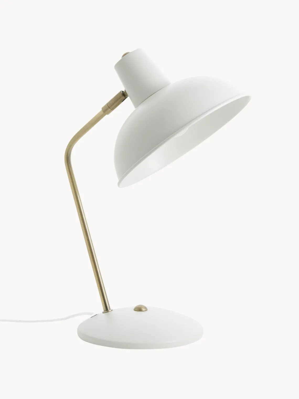 Sale Leitmotiv Lampe de bureau rétro Hood Blanc, doré