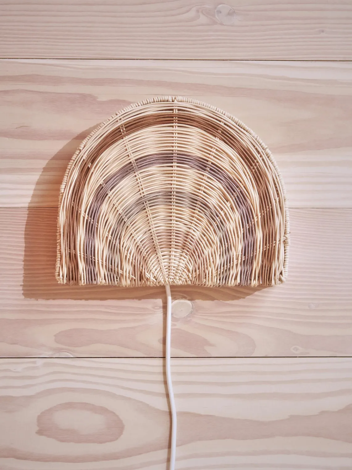 Clearance Oyoy Living Design Lampe LED artisanale en rotin avec prise secteur Rainbow