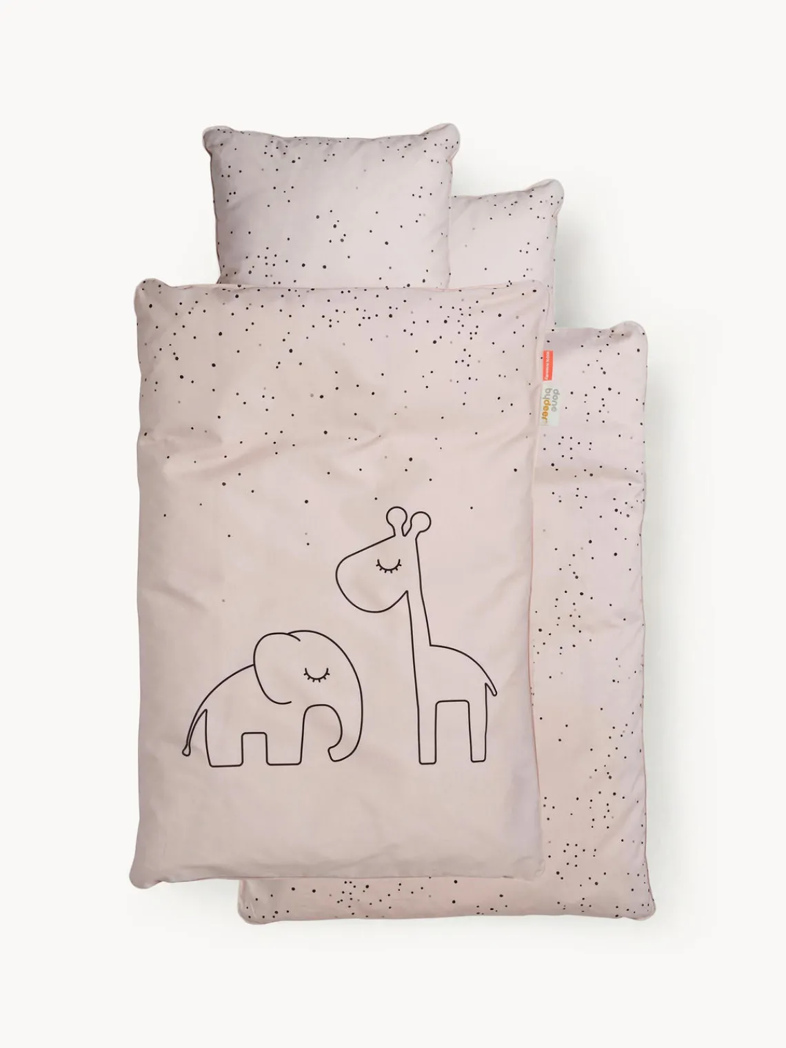New Done by Deer Linge de lit bébé Dreamy Dots Rose pâle