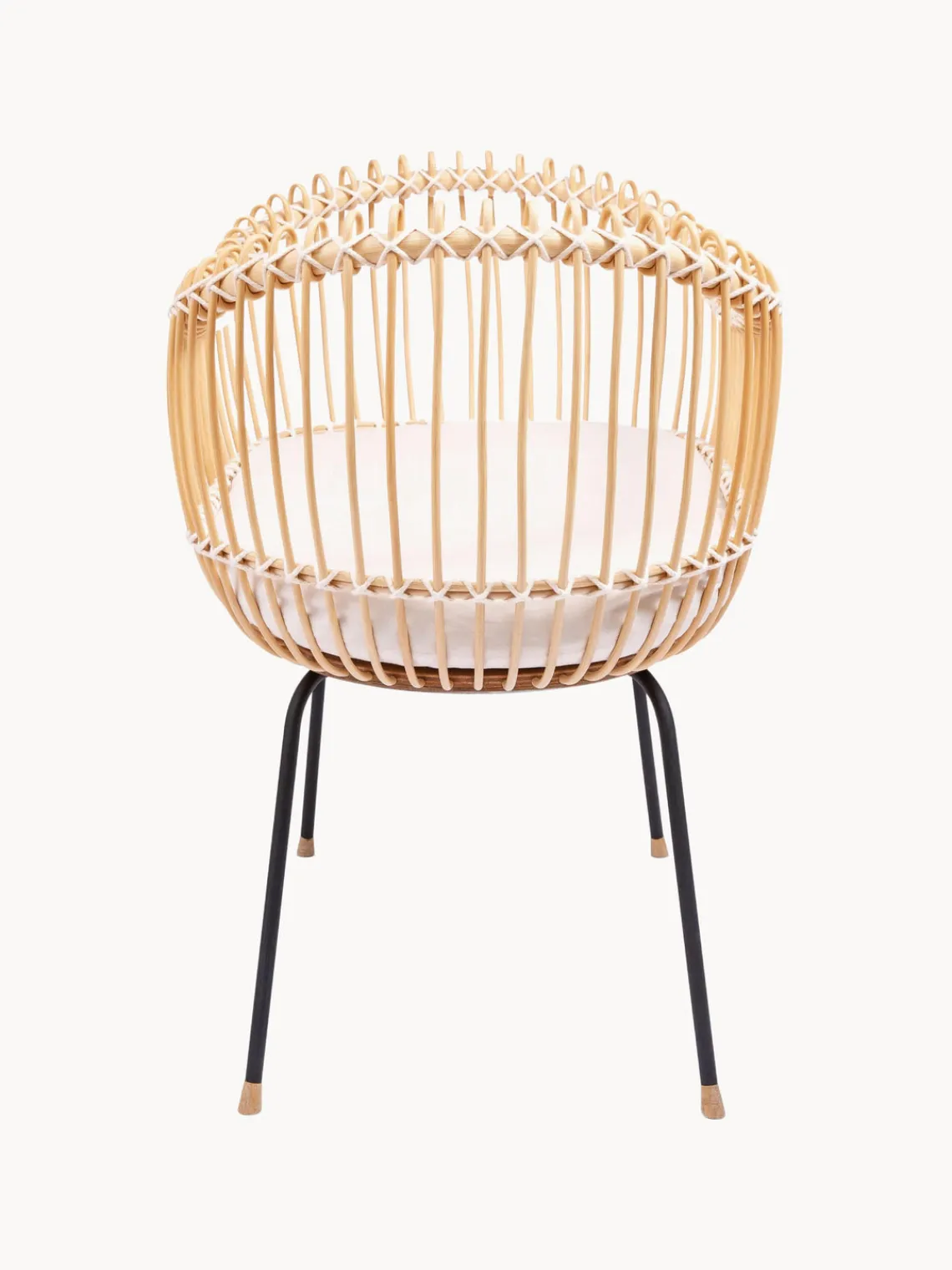 Clearance Bermbach Lit bébé artisanal en rotin Lola