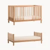 Outlet Nobodinoz Lit bébé en chêne avec extension en lit d'enfant Latitude, 70 x 140 cm