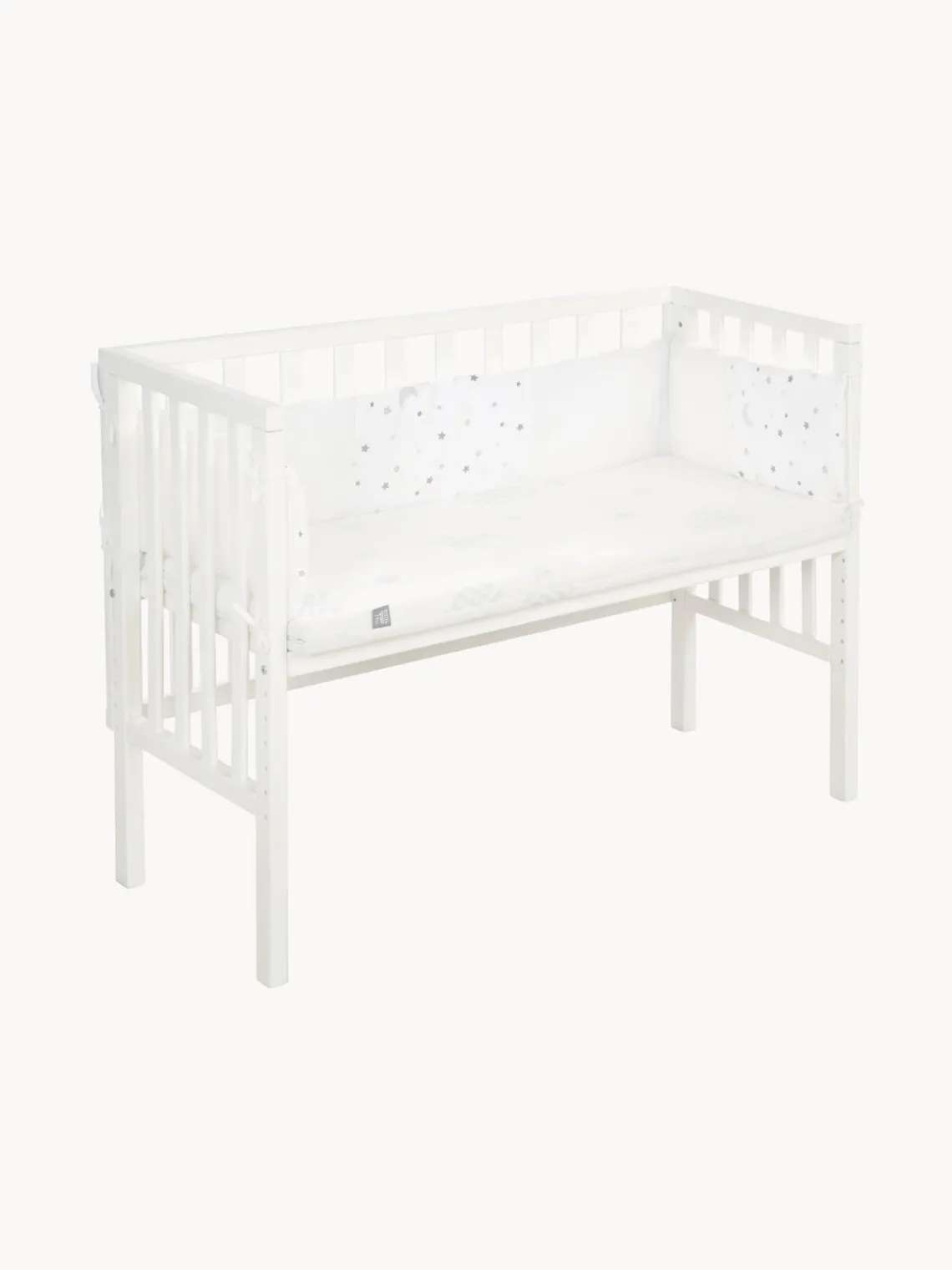 Discount Roba Kids Lit d'appoint pour bébé réglable en hauteur Magie des étoiles, 45 x 90 cm Blanc