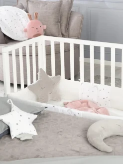 Discount Roba Kids Lit d'appoint pour bébé réglable en hauteur Magie des étoiles, 45 x 90 cm Blanc