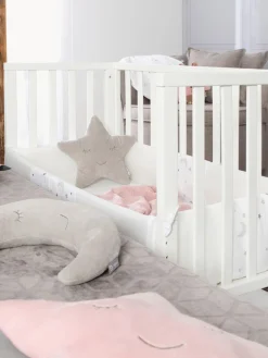 Discount Roba Kids Lit d'appoint pour bébé réglable en hauteur Magie des étoiles, 45 x 90 cm Blanc