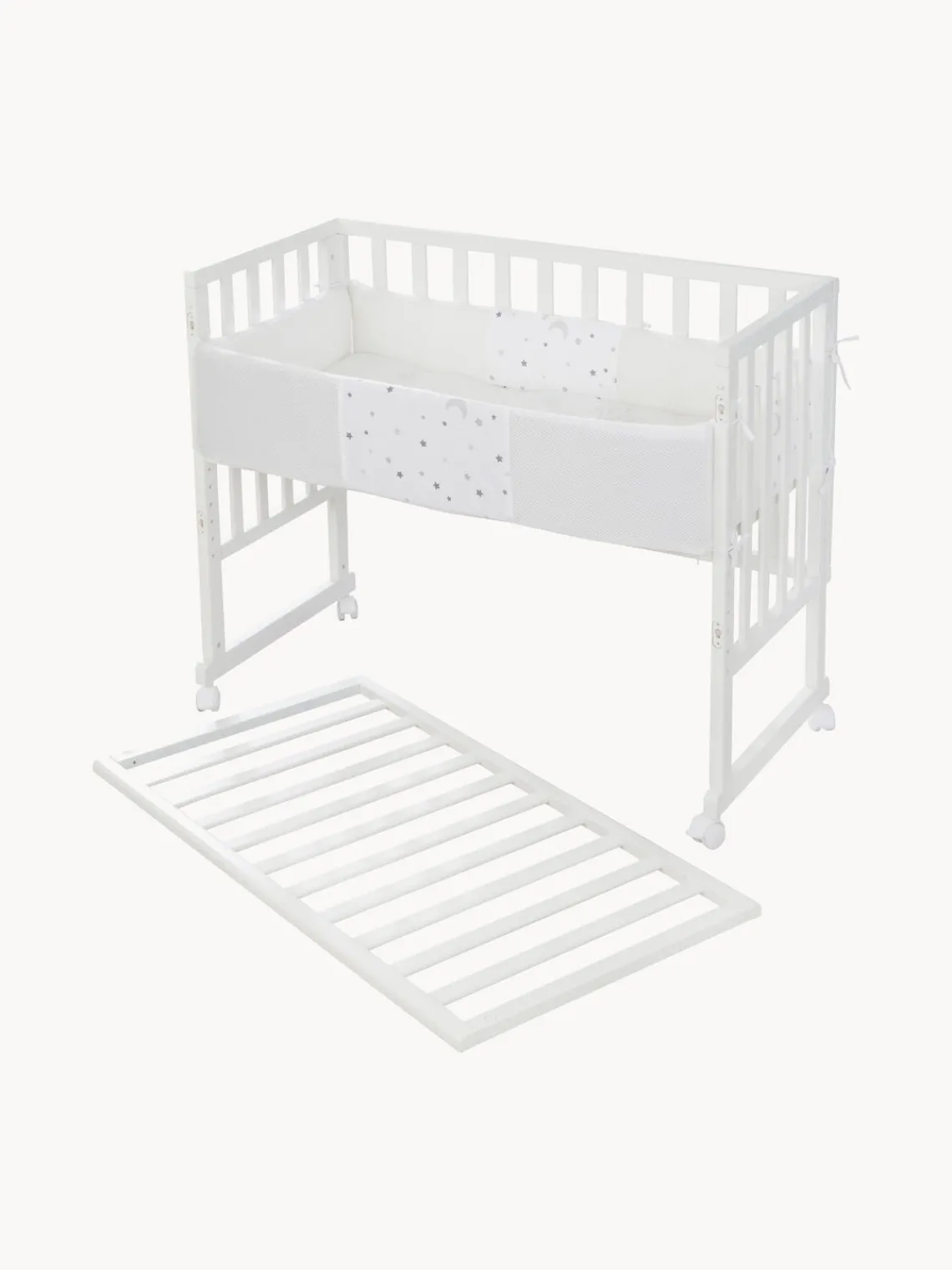 Hot Roba Kids Lit d'appoint pour bébé réglable en hauteur Magie des étoiles avec roulettes, 45 x 90 cm